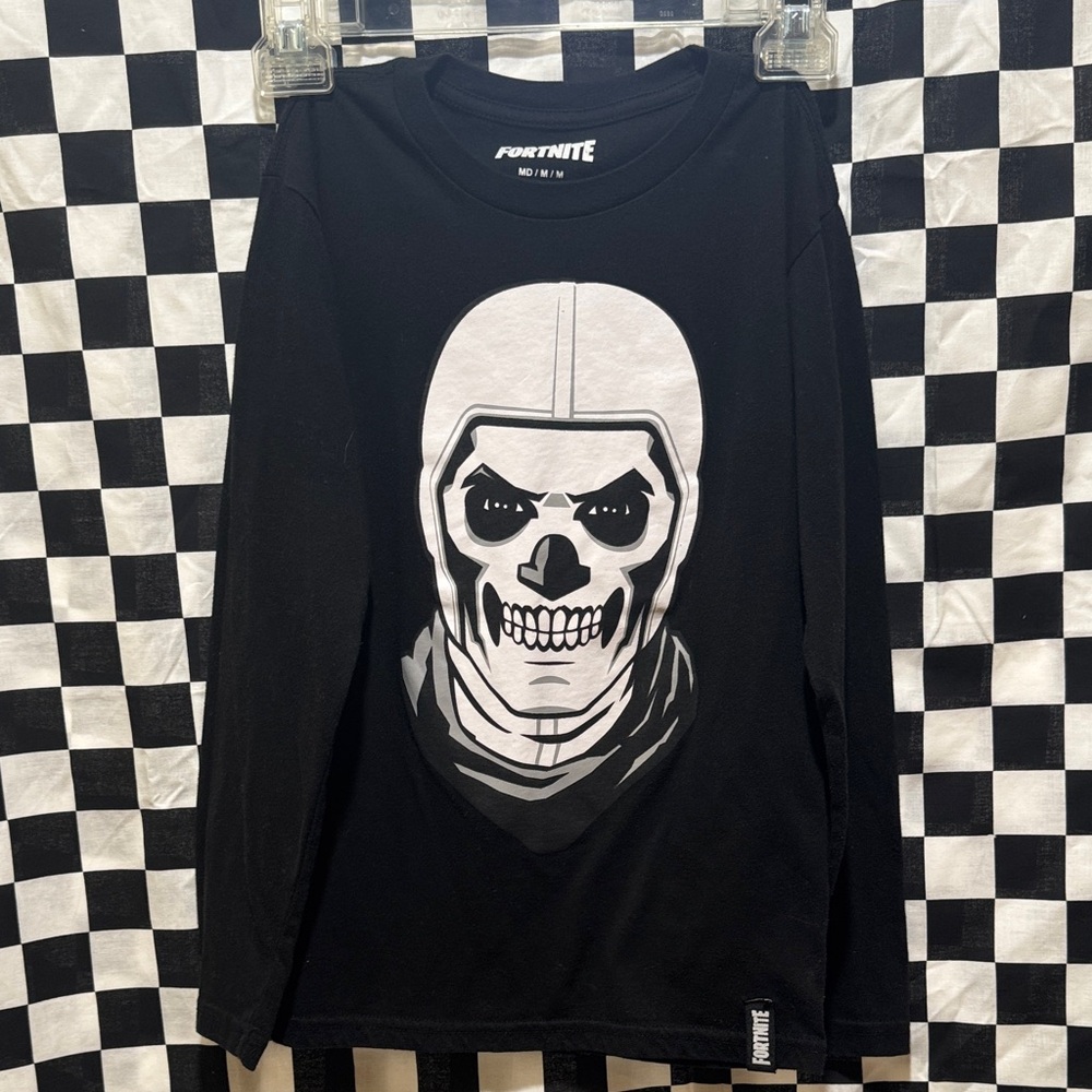 Fortnite Black Long Sleeve Kids Tee